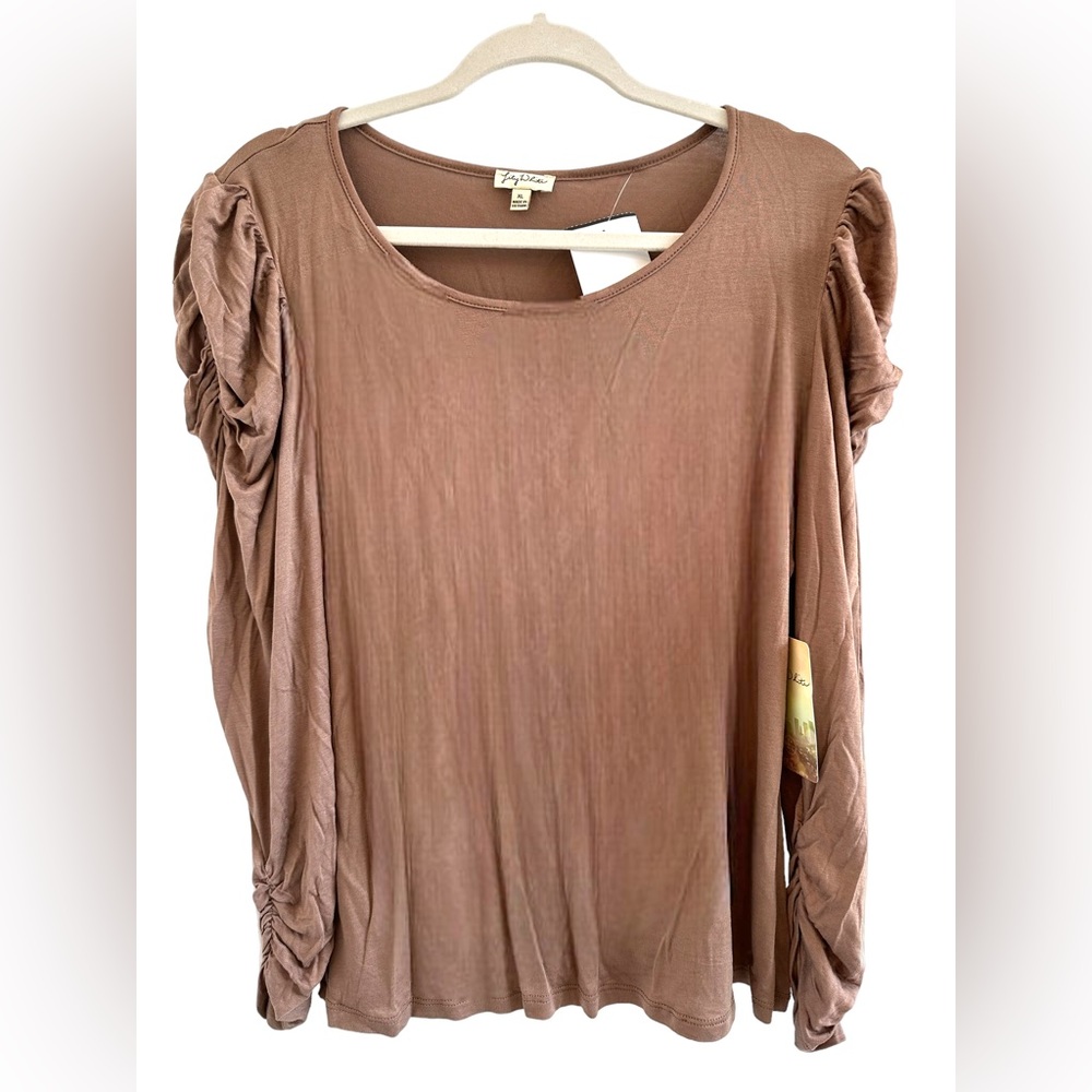 NWT puffed sleeve blouse | Lily White | XL